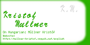 kristof mullner business card