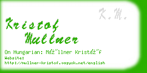 kristof mullner business card